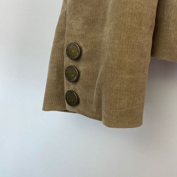 Calvin Klein Jeans Women’s Solid Single Breasted Corduroy Jacket Brown Size XL - Picture 4 of 7